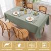 imageHVERSAILTEX Linen Textured Table Cloths Rectangle 60 x 120 Inch Premium Solid Tablecloth SpillProof Waterproof Table Cover for Dining Buffet Feature Extra Soft and Thick Fabric Wrinkle Free TaupeLinensage