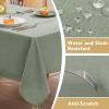 imageHVERSAILTEX Linen Textured Table Cloths Rectangle 60 x 120 Inch Premium Solid Tablecloth SpillProof Waterproof Table Cover for Dining Buffet Feature Extra Soft and Thick Fabric Wrinkle Free TaupeLinensage
