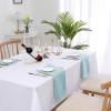 imageHVERSAILTEX Linen Textured Table Cloths Rectangle 60 x 120 Inch Premium Solid Tablecloth SpillProof Waterproof Table Cover for Dining Buffet Feature Extra Soft and Thick Fabric Wrinkle Free TaupeAqua