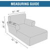 imageHVERSAILTEX Velvet Chaise Lounge Cover High Stretch Chaise Chair Cover for Living Room Soft Chaise Slipcovers with Arms Luxury Velvet Chaise Lounge Dog Covers Machine Washable BlackTaupe