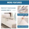 imageHVERSAILTEX Velvet Chaise Lounge Cover High Stretch Chaise Chair Cover for Living Room Soft Chaise Slipcovers with Arms Luxury Velvet Chaise Lounge Dog Covers Machine Washable BlackIvory