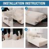 imageHVERSAILTEX Velvet Chaise Lounge Cover High Stretch Chaise Chair Cover for Living Room Soft Chaise Slipcovers with Arms Luxury Velvet Chaise Lounge Dog Covers Machine Washable BlackIvory