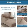 imageHVERSAILTEX Velvet Chaise Lounge Cover High Stretch Chaise Chair Cover for Living Room Soft Chaise Slipcovers with Arms Luxury Velvet Chaise Lounge Dog Covers Machine Washable BlackTaupe