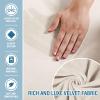 imageHVERSAILTEX Velvet Chaise Lounge Cover High Stretch Chaise Chair Cover for Living Room Soft Chaise Slipcovers with Arms Luxury Velvet Chaise Lounge Dog Covers Machine Washable BlackIvory
