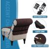 imageHVERSAILTEX Water Resistant Accent Chair Cover Reversible Quilted Accent Chair Covers Without Arms Thick Soft Durable Accent Chair Cover with AntiSlip Buckle Washable BrownBeigeBrownBeige