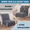 imageHVERSAILTEX Water Resistant Accent Chair Cover Reversible Quilted Accent Chair Covers Without Arms Thick Soft Durable Accent Chair Cover with AntiSlip Buckle Washable BrownBeigeGreyBeige