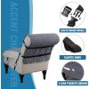 imageHVERSAILTEX Water Resistant Accent Chair Cover Reversible Quilted Accent Chair Covers Without Arms Thick Soft Durable Accent Chair Cover with AntiSlip Buckle Washable BrownBeigeGreyBeige