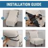 imageHVERSAILTEX Water Resistant Accent Chair Cover Reversible Quilted Accent Chair Covers Without Arms Thick Soft Durable Accent Chair Cover with AntiSlip Buckle Washable BrownBeigeIvoryBeige