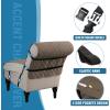 imageHVERSAILTEX Water Resistant Accent Chair Cover Reversible Quilted Accent Chair Covers Without Arms Thick Soft Durable Accent Chair Cover with AntiSlip Buckle Washable BrownBeigeTaupe BrownBeige