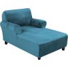 imageHVERSAILTEX Velvet Chaise Lounge Cover High Stretch Chaise Chair Cover for Living Room Soft Chaise Slipcovers with Arms Luxury Velvet Chaise Lounge Dog Covers Machine Washable BlackPeacock Blue