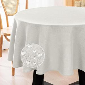 imageHVERSAILTEX Cloth Napkins Set of 12 18quot X 18quot Linen Textured Dinner Napkins Waterproof Extra Soft Thick Durable Reusable Napkins with Hemmed Edges for Dinners Weddings and Everyday Use AquaLinenwhite