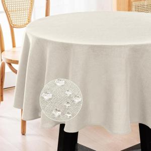 imageHVERSAILTEX Cloth Napkins Set of 12 18quot X 18quot Linen Textured Dinner Napkins Waterproof Extra Soft Thick Durable Reusable Napkins with Hemmed Edges for Dinners Weddings and Everyday Use AquaLinennatural