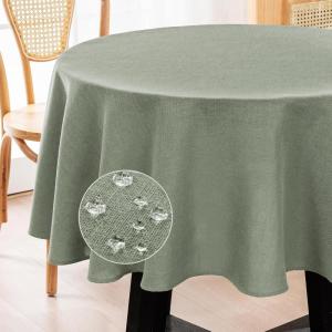 imageHVERSAILTEX Linen Textured Table Cloths Rectangle 60 x 120 Inch Premium Solid Tablecloth SpillProof Waterproof Table Cover for Dining Buffet Feature Extra Soft and Thick Fabric Wrinkle Free TaupeLinensage