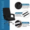 imageHVERSAILTEX Computer Office Chair Covers  Protective ampamp Stretchable Universal Stretch Rotating Chair Cover SlipcoverIsland FossiBlack