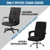 imageHVERSAILTEX Computer Office Chair Covers  Protective ampamp Stretchable Universal Stretch Rotating Chair Cover SlipcoverIsland FossiBlack