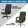 imageHVERSAILTEX Computer Office Chair Covers  Protective ampamp Stretchable Universal Stretch Rotating Chair Cover SlipcoverIsland FossiBronze Green
