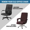 imageHVERSAILTEX Computer Office Chair Covers  Protective ampamp Stretchable Universal Stretch Rotating Chair Cover SlipcoverIsland FossiBrown