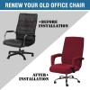imageHVERSAILTEX Computer Office Chair Covers  Protective ampamp Stretchable Universal Stretch Rotating Chair Cover SlipcoverIsland FossiBurgundy Red