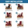 imageHVERSAILTEX Computer Office Chair Covers  Protective ampamp Stretchable Universal Stretch Rotating Chair Cover SlipcoverIsland FossiBurgundy Red
