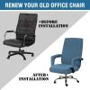 imageHVERSAILTEX Computer Office Chair Covers  Protective ampamp Stretchable Universal Stretch Rotating Chair Cover SlipcoverIsland FossiDusty Blue
