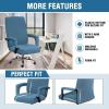 imageHVERSAILTEX Computer Office Chair Covers  Protective ampamp Stretchable Universal Stretch Rotating Chair Cover SlipcoverIsland FossiDusty Blue