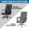 imageHVERSAILTEX Computer Office Chair Covers  Protective ampamp Stretchable Universal Stretch Rotating Chair Cover SlipcoverIsland FossiGrey