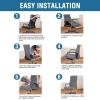 imageHVERSAILTEX Computer Office Chair Covers  Protective ampamp Stretchable Universal Stretch Rotating Chair Cover SlipcoverIsland FossiGrey