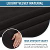 imageHVERSAILTEX Velvet Home Office Chair Covers Stretchable Computer Desk Chair Covers Mid  High Back Universal Executive Boss Chair Covers Gaming Chair Cover Removable Machine Washable ChocolateBlack