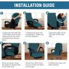 imageHVERSAILTEX Velvet Home Office Chair Covers Stretchable Computer Desk Chair Covers Mid  High Back Universal Executive Boss Chair Covers Gaming Chair Cover Removable Machine Washable ChocolateDark Teal