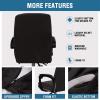 imageHVERSAILTEX Velvet Home Office Chair Covers Stretchable Computer Desk Chair Covers Mid  High Back Universal Executive Boss Chair Covers Gaming Chair Cover Removable Machine Washable ChocolateBlack