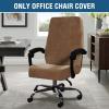 imageHVERSAILTEX Velvet Home Office Chair Covers Stretchable Computer Desk Chair Covers Mid  High Back Universal Executive Boss Chair Covers Gaming Chair Cover Removable Machine Washable ChocolateCamel
