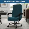 imageHVERSAILTEX Velvet Home Office Chair Covers Stretchable Computer Desk Chair Covers Mid  High Back Universal Executive Boss Chair Covers Gaming Chair Cover Removable Machine Washable ChocolateDark Teal