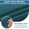 imageHVERSAILTEX Velvet Home Office Chair Covers Stretchable Computer Desk Chair Covers Mid  High Back Universal Executive Boss Chair Covers Gaming Chair Cover Removable Machine Washable ChocolateDark Teal