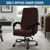 imageHVERSAILTEX Velvet Home Office Chair Covers Stretchable Computer Desk Chair Covers Mid  High Back Universal Executive Boss Chair Covers Gaming Chair Cover Removable Machine Washable ChocolateChocolate