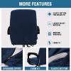 imageHVERSAILTEX Velvet Home Office Chair Covers Stretchable Computer Desk Chair Covers Mid  High Back Universal Executive Boss Chair Covers Gaming Chair Cover Removable Machine Washable ChocolateNavy