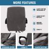 imageHVERSAILTEX Velvet Home Office Chair Covers Stretchable Computer Desk Chair Covers Mid  High Back Universal Executive Boss Chair Covers Gaming Chair Cover Removable Machine Washable ChocolateDark Gray