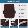 imageHVERSAILTEX Velvet Home Office Chair Covers Stretchable Computer Desk Chair Covers Mid  High Back Universal Executive Boss Chair Covers Gaming Chair Cover Removable Machine Washable ChocolateChocolate