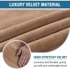 imageHVERSAILTEX Velvet Home Office Chair Covers Stretchable Computer Desk Chair Covers Mid  High Back Universal Executive Boss Chair Covers Gaming Chair Cover Removable Machine Washable ChocolateCamel