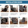 imageHVERSAILTEX Velvet Home Office Chair Covers Stretchable Computer Desk Chair Covers Mid  High Back Universal Executive Boss Chair Covers Gaming Chair Cover Removable Machine Washable ChocolateDark Gray