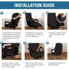imageHVERSAILTEX Velvet Home Office Chair Covers Stretchable Computer Desk Chair Covers Mid  High Back Universal Executive Boss Chair Covers Gaming Chair Cover Removable Machine Washable ChocolateBlack