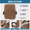 imageHVERSAILTEX Velvet Home Office Chair Covers Stretchable Computer Desk Chair Covers Mid  High Back Universal Executive Boss Chair Covers Gaming Chair Cover Removable Machine Washable ChocolateCamel