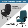 imageHVERSAILTEX Velvet Home Office Chair Covers Stretchable Computer Desk Chair Covers Mid  High Back Universal Executive Boss Chair Covers Gaming Chair Cover Removable Machine Washable ChocolateDark Teal