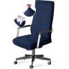 imageHVERSAILTEX Velvet Home Office Chair Covers Stretchable Computer Desk Chair Covers Mid  High Back Universal Executive Boss Chair Covers Gaming Chair Cover Removable Machine Washable ChocolateNavy