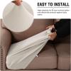 imageHVERSAILTEX 100 Waterproof Loveseat Covers for 2 Cushion Couch Stretch Sofa Covers Washable Featuring Thick Dual Fleece Fabric2 Pieces Loveseat Cushion Covers Dark GreyIvory