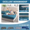 imageHVERSAILTEX Armchair Cover 100 Waterproof Couch Cushion Cover Stretch Couch Seat Covers Thick Sofa Cushion Cover Featuring Fleece Fabric Washable1 Piece Armchair Cushion Covers CamelPeacock Blue