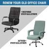 imageHVERSAILTEX Home Office Chair Covers Stretchable Computer Desk Chair Covers Mid  High Back Universal Executive Boss Gaming Seat Cover Removable Machine WashableNon Slip Thick Jacquard Black LargeSage