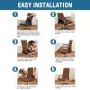 imageHVERSAILTEX Home Office Chair Covers Stretchable Computer Desk Chair Covers Mid  High Back Universal Executive Boss Gaming Seat Cover Removable Machine WashableNon Slip Thick Jacquard Black LargeCaramel