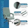 imageHVERSAILTEX Home Office Chair Covers Stretchable Computer Desk Chair Covers Mid  High Back Universal Executive Boss Gaming Seat Cover Removable Machine WashableNon Slip Thick Jacquard Black LargeSage