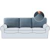 imageHVERSAILTEX Jacquard Couch Cushion Covers High Stretch Sofa Covers for 3 Cushion Couch Furniture Protector Spandex AntiSlip Soft Thickened Slipcovers Diamond Pattern3 Back Covers GreyCrizzlestone Blue