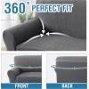 imageHVERSAILTEX Jacquard Couch Cushion Covers High Stretch Sofa Covers for 3 Cushion Couch Furniture Protector Spandex AntiSlip Soft Thickened Slipcovers Diamond Pattern3 Back Covers GreyCrizzlegrey